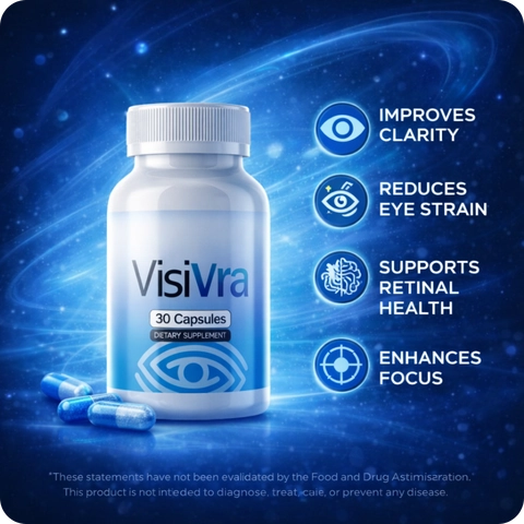 Visivra eye health supplement bottle, 30 capsules